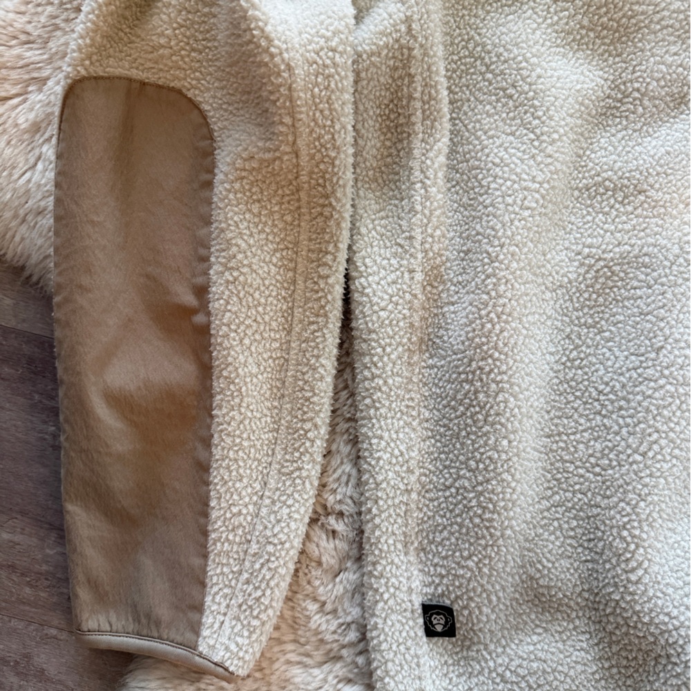 Howler Brothers Chisos Fleece Jacket - Cream and Tan Sz xl - Picture 7 of 9
